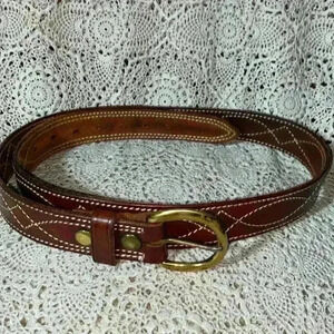 Vintage brown leather belt